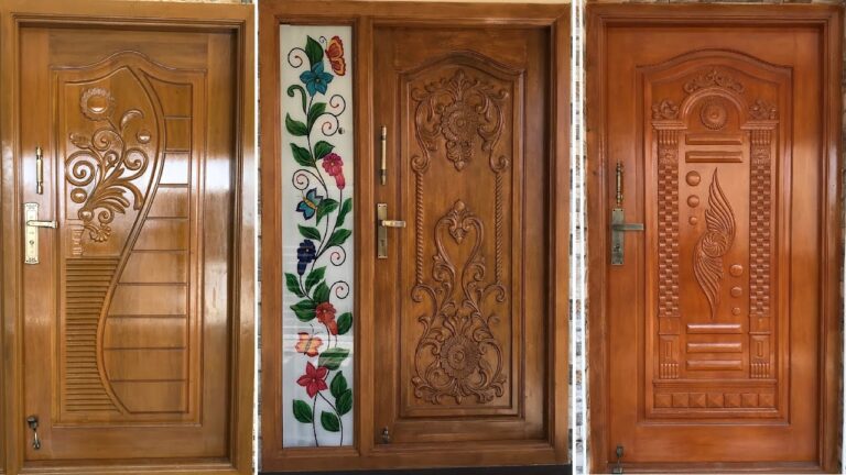 20 Modern Teak Wooden Door Designs For Home In 2024 Laghariwoodkarachi   Modern Teak Wooden Door Designs 768x432 